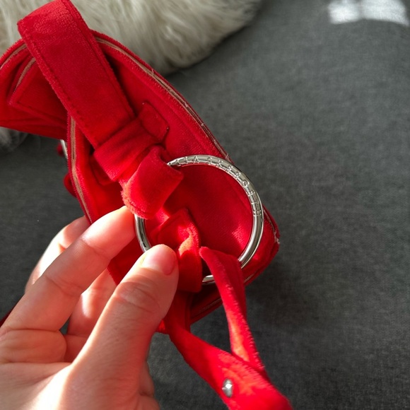 JULIA SKERGETH Ledertasche Mini Bag ULTRA MINI BAG Velur Red - Picture 4 of 12